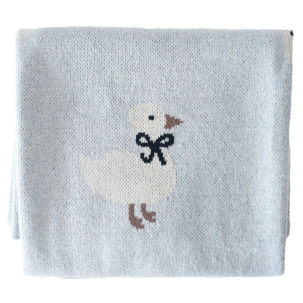 Alimrose Cotton Baby Blanket - Blue Duck