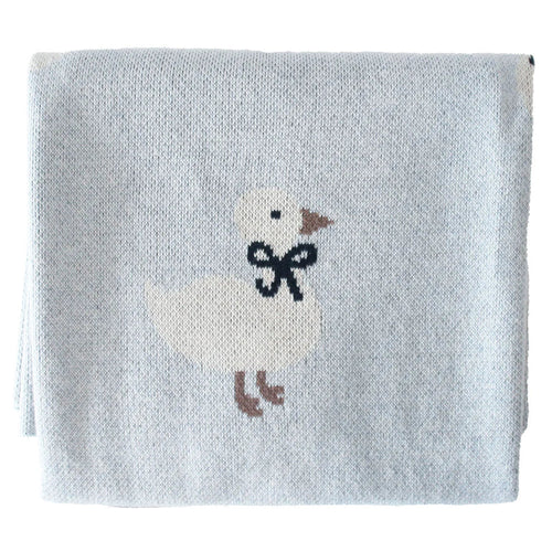Alimrose Cotton Baby Blanket - Blue Duck
