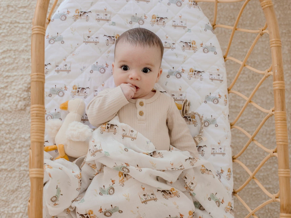 Bambella Bamboo Cotton Muslin Swaddle Wrap - Oakwood Farm