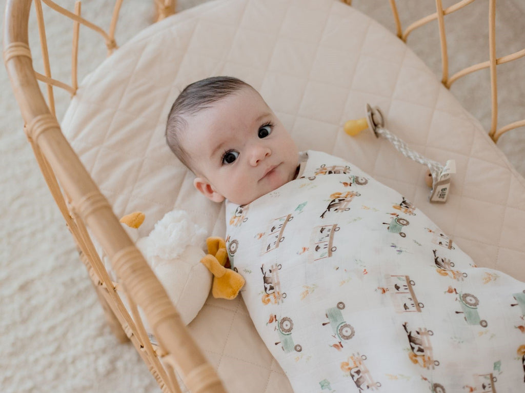 Bambella Bamboo Cotton Muslin Swaddle Wrap - Oakwood Farm