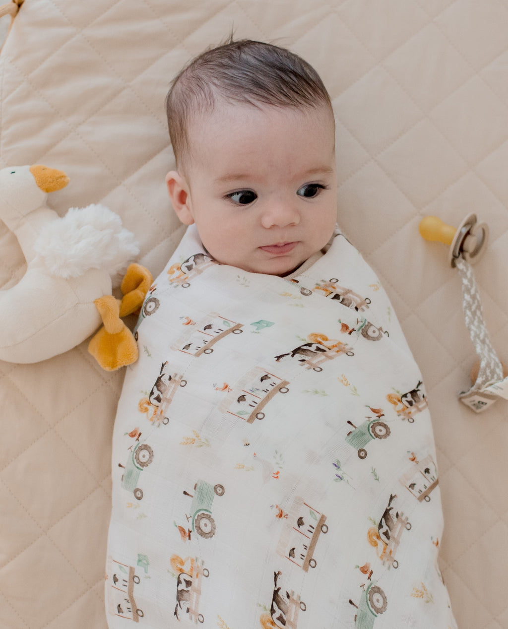 Bambella Bamboo Cotton Muslin Swaddle Wrap - Oakwood Farm