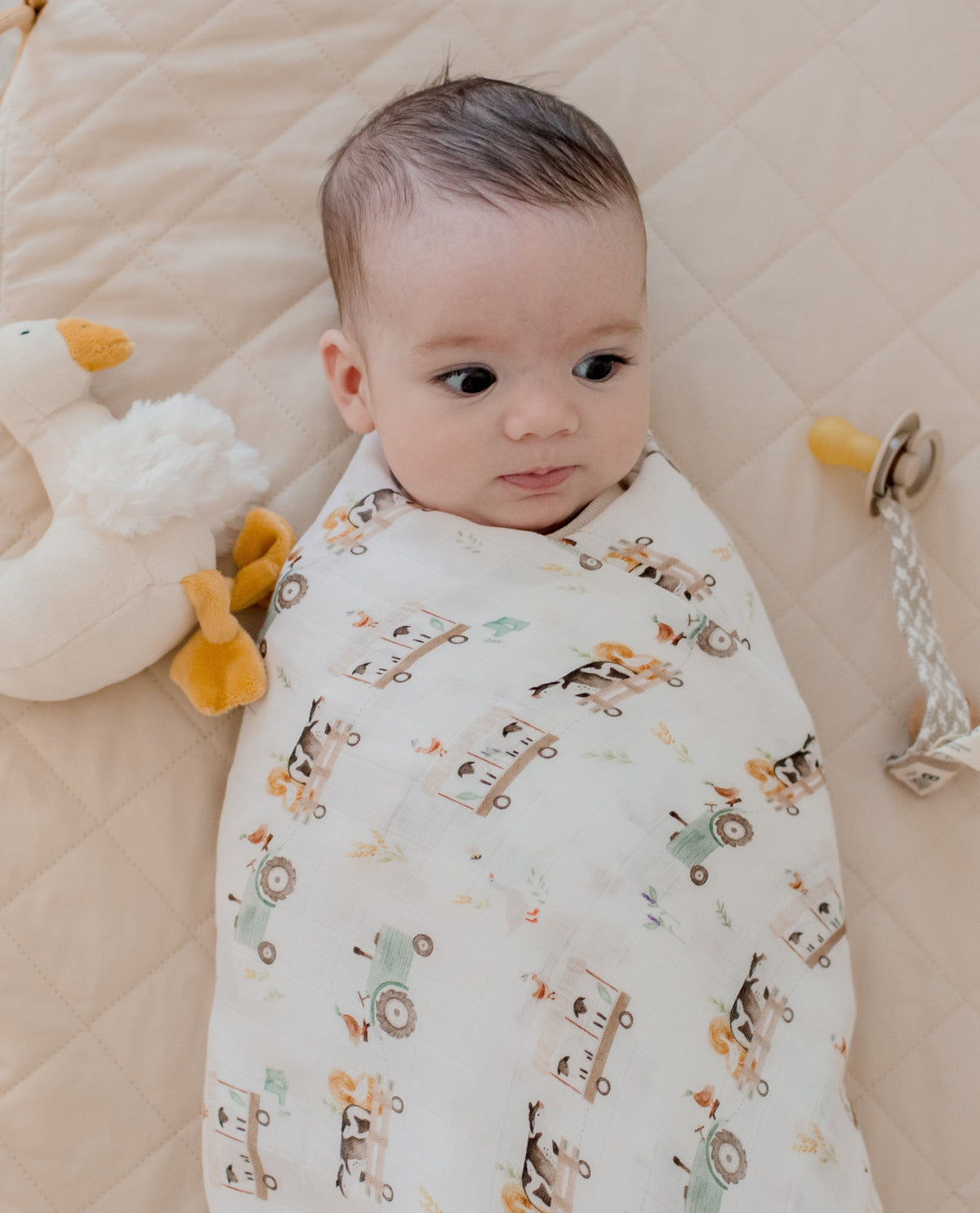 Bambella Bamboo Cotton Muslin Swaddle Wrap - Oakwood Farm