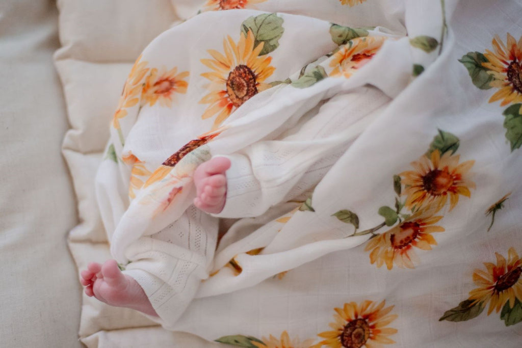 Bambella Bamboo Cotton Muslin Swaddle Wrap - Sunny Days