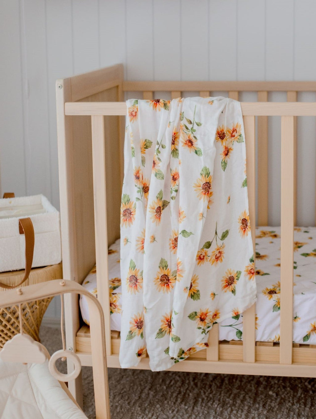 Bambella Bamboo Cotton Muslin Swaddle Wrap - Sunny Days