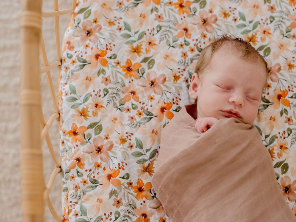 Bambella Waterproof Bassinet Sheet | Bloom