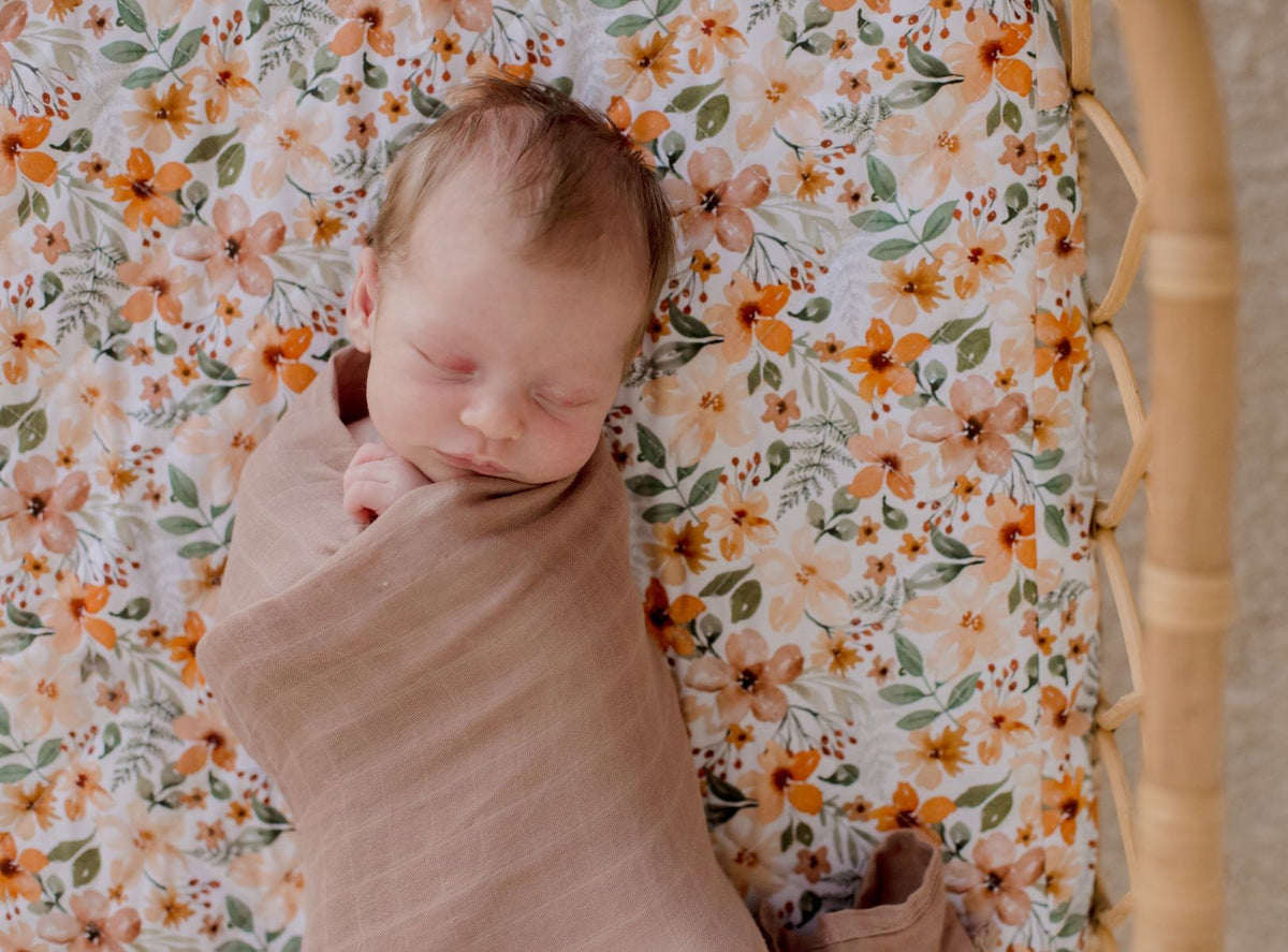 Bambella Waterproof Bassinet Sheet | Bloom