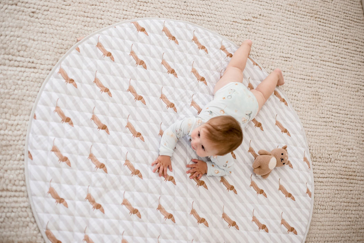 Bambella Padded Waterproof Play Mat - Dachshund Days