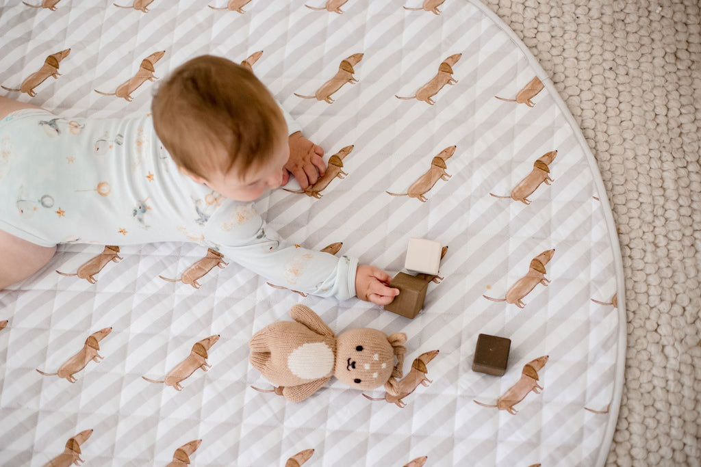 Bambella Padded Waterproof Play Mat - Dachshund Days