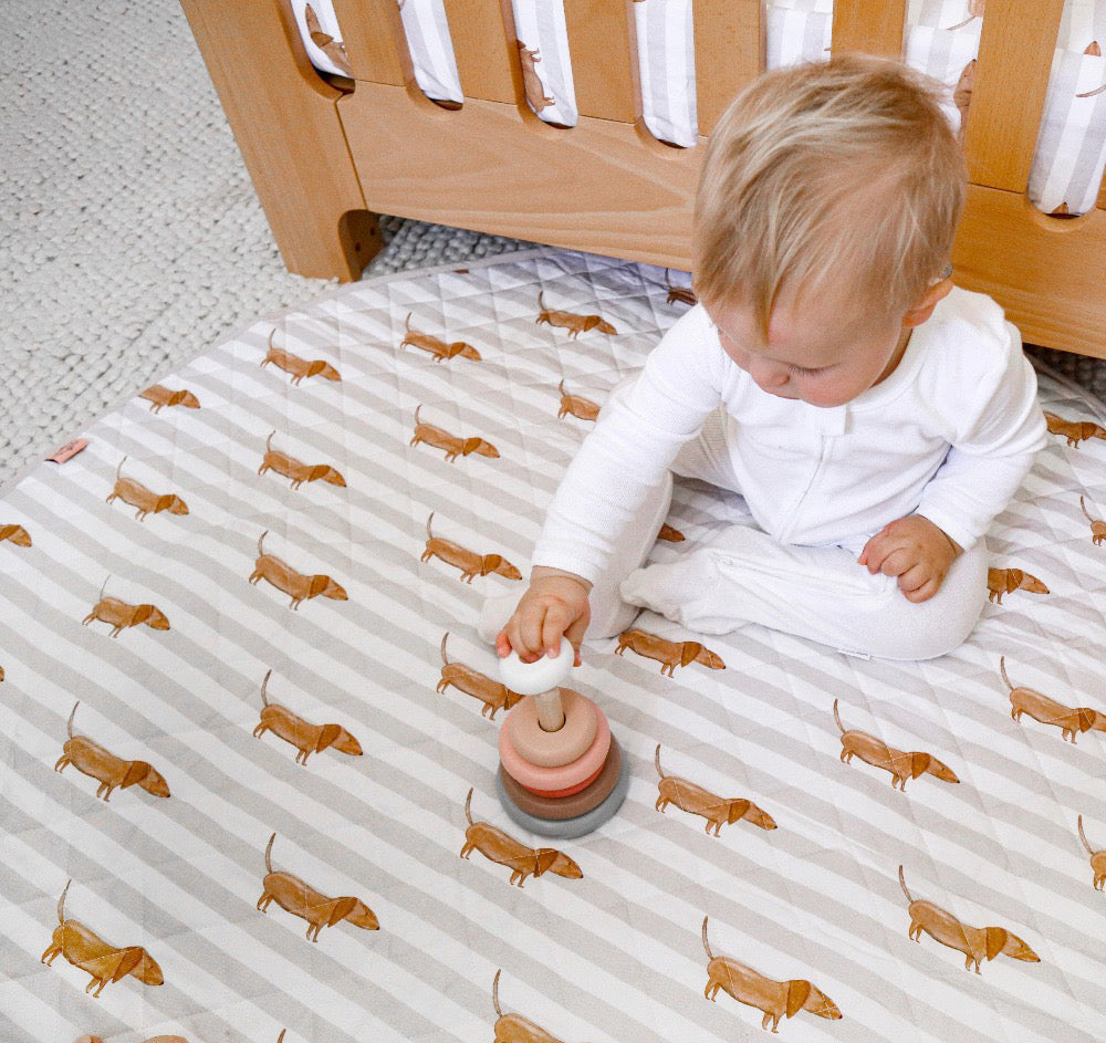 Bambella Padded Waterproof Play Mat - Dachshund Days