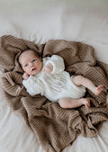 Bambella Knit Cotton Blanket | Walnut