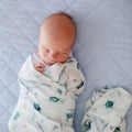 Bambella Bamboo Cotton Muslin Swaddle Wrap - Turtle Bay