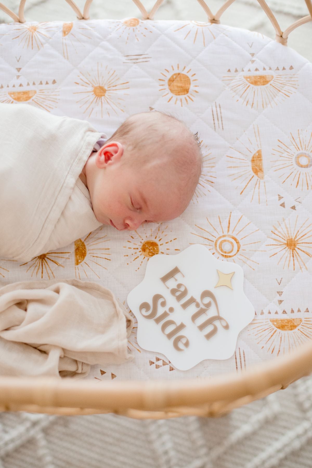 Bambella Bamboo Cotton Muslin Swaddle Wrap - Vanilla