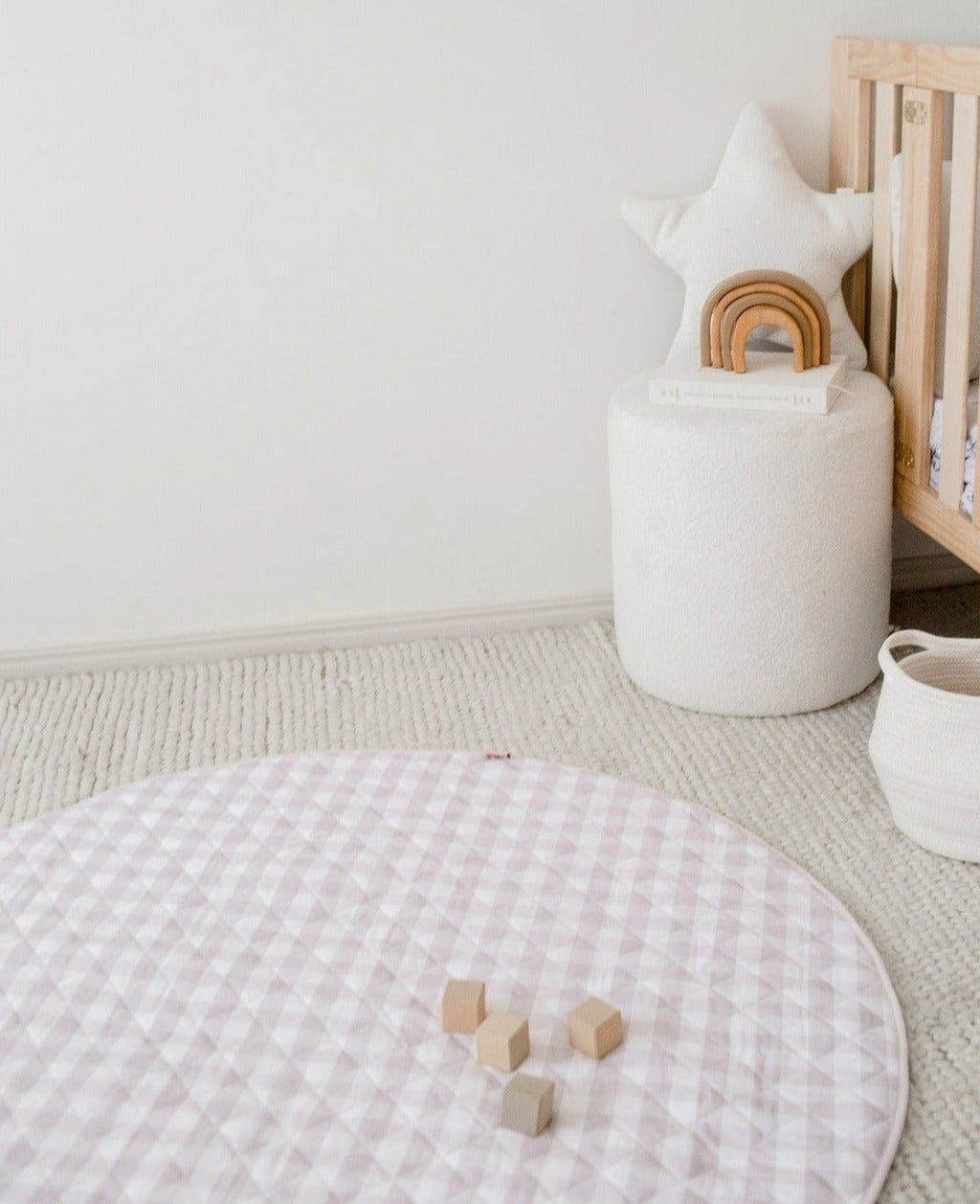 Bambella Padded Waterproof Play Mat | Blush Gingham