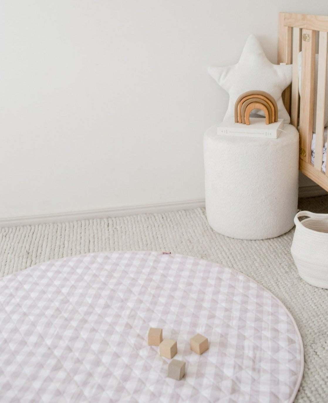 Bambella Padded Waterproof Play Mat | Blush Gingham