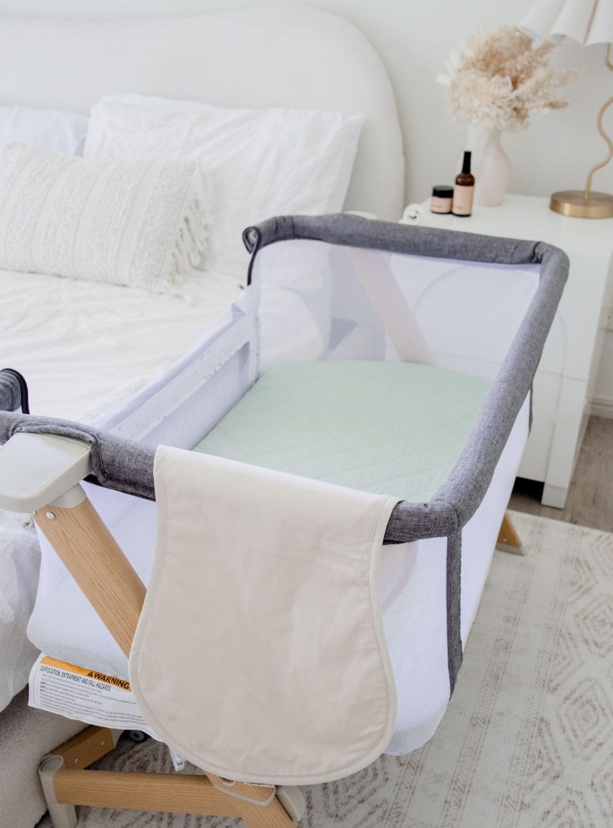 Bambella Co-Sleeper Fitted Waterproof Sheet | Fern