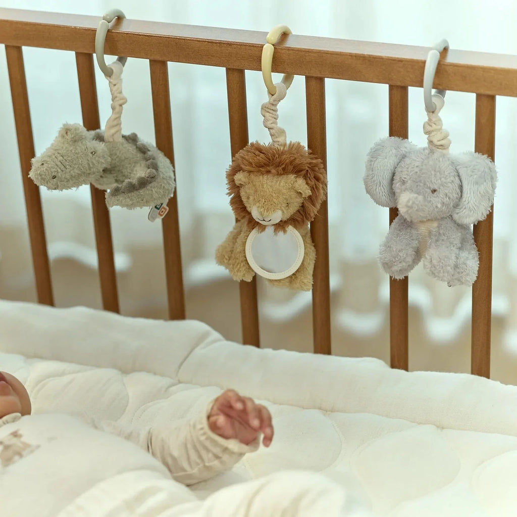 Sage Green Animal Activity Spiral with Soft Hanging Baby Toys