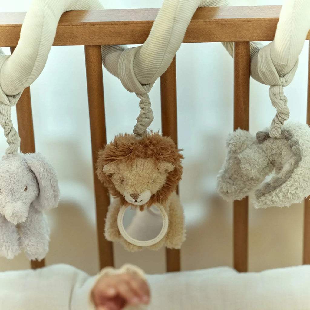 Sage Green Animal Activity Spiral with Soft Hanging Baby Toys