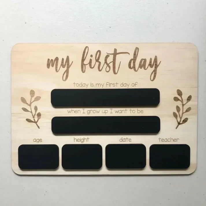 My First Day School Reusable Chalkboard