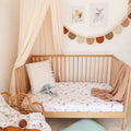 Forest Animal Print Organic Cotton Jersey Fitted Baby Cot Sheet